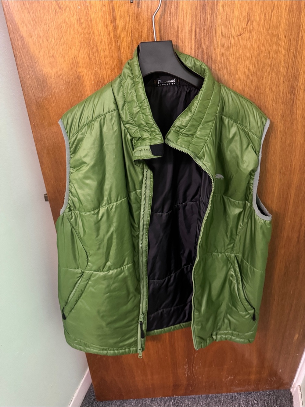 Men's Olive Quilted Insulated Vest - The North Face